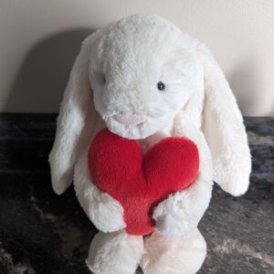 Jellycat Bashful Red Love Heart Bunny Medium NWOT